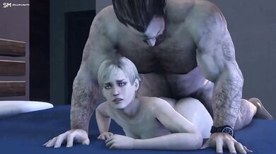 Fucking Sherry Birkin's tight virgin pussy in Resident Evil