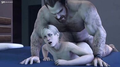 Fucking Sherry Birkin's tight virgin pussy in Resident Evil