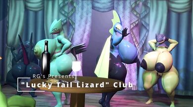 Lucky Tail Lizard: Big Dick Mudkip's Wild Adventures in the Club!