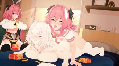 Slutty Princess Fate Gets Nailed in Rough Group Bang at the HMV Store