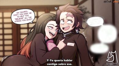 Tanjuro se desahoga con Nezuko en espanol, 4K