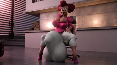 Riding Peg's Huge Cock