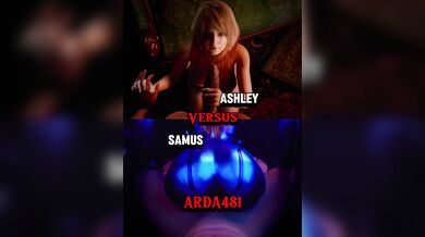 Ashley vs Samus - A Wet and Intense Lesbian Battle with Huge Mounds of Velvet!