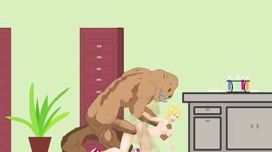 Massive Cream Pie Invasion - Doctor's Slutty Assistant Gets Filled Up [Glass of Milk]