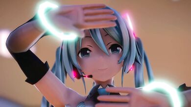 Masturbating to Hatsune Miku's 'Hello, How Are You' (Kuro@Vov Remix) in the Dark