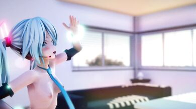 Masturbating to Hatsune Miku's 'Hello, How Are You' (Kuro@Vov Remix) in the Dark