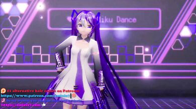 Miku's Naughty Night Out: Stripping, Dancing and Groping Her Small Boobs