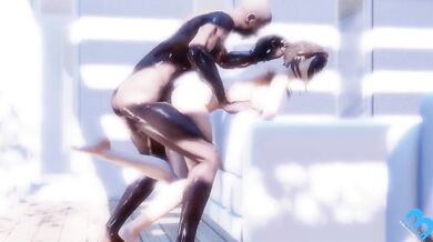 Lara Croft Gets Reamed by Louis in 'Barbell' SFM Sequel