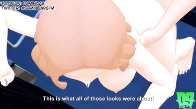 Momo and Camie's Threesome with Hot Guy Todoroki!