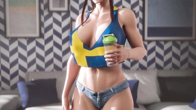 Busty Brigitte's Hot Nutrition Boost!