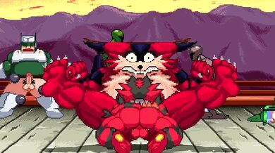 Incineroar and Big the Cat go Wild in an Erotic Fight for Survival