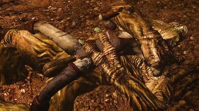 Khajiit Gives Tribute to a Giant Troll's Swollen Cock