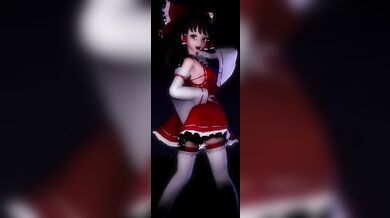 Reimu's Slutty Striptease Show