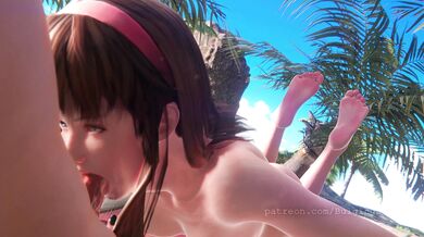 Hitomi's Sandy Slamming Orgy [NSFW]
