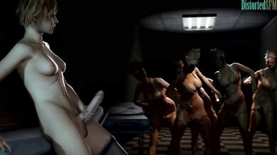 Busty Nurse Masturbation in Silent Hill with Heather Mason's Jizz-Covered Tits!