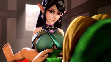 Yuna and Link's animated blowjob session - Sakura Leaf