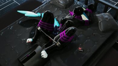 Evilbanana's Bound [Futa Full Suit, Closed Mask]