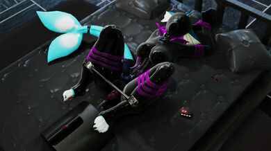 Evilbanana's Bound [Futa Full Suit, Closed Mask]