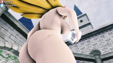 Busty Princess Zelda's Explosive Booty Blasts