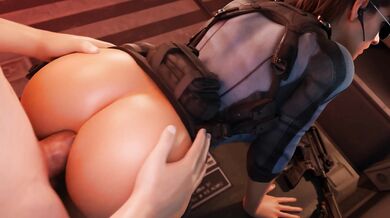 Ass-fucking Jill Valentine in Hell