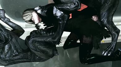 - 2B's Anal Debut with Monster X2