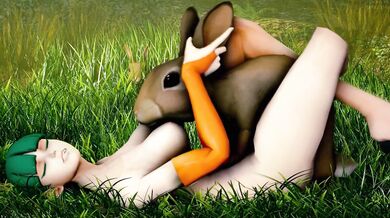Hot bunny slams her wet pussy on Morrigan's face and gets fucked hard in every hole [Santalol]