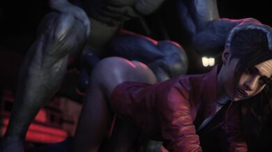 Claire Redfield Taken by Mr. X in a Dirty Doggy Style While Wearing Braces and Dr. Pineapple Watches