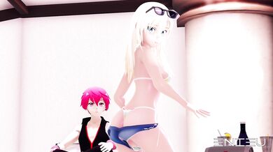 [Hentai Porn MMD Video] Surprise Pool Party with Schoolgirl Fantasies - Part One