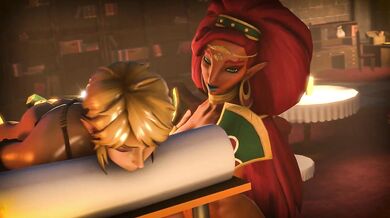 Naughty Urbosa Draining Link's Dick in a Fan-made SFM Video