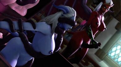 Demon-Possessed Naughty Elf and a Trap Hottie's Seduction Orgy in Heat [Kaminakirei]