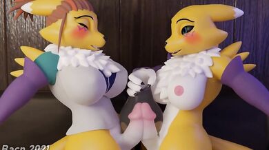 Two Renas and One Fleshlight - Orgy In The Making!