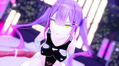 The Horny Towa-Sama From HMV Pumps Up Her Boobs In A Lustful Fit Of Pleasure While Wearing A Naughty Race Queen Costume!