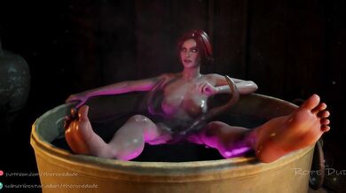 Wet and Tempting Triss in the Bathtub