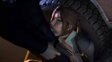 - Lara Croft's Anal Encounter with the Law