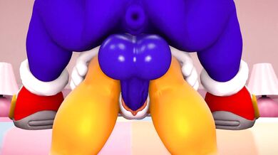Marine's Wet Dream Come True: Sonic's Big Blue Cock