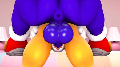 Marine's Wet Dream Come True: Sonic's Big Blue Cock