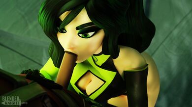 Falling for Shego's Tongue Play