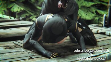 Lucifer's Love Child Breeds with Canine Companion in Miranda X Dog - Lucislab