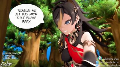 Elin and Dehya's Wicked Threesome with Eshu-Chan