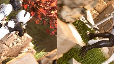 Twin Dicking Simultaneous Action in Splitscreen