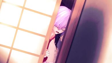 Mash Kyrielight Gets Fucked by Raru and NTRaruru at the Same Time in an Explosive Orgy of Pure Lust!