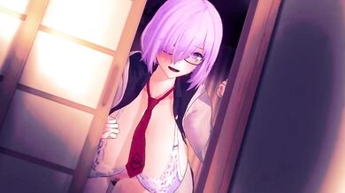 Mash Kyrielight Gets Fucked by Raru and NTRaruru at the Same Time in an Explosive Orgy of Pure Lust!