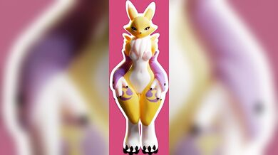 Renamon's Tail Waves in Marrubi