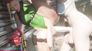 Pixelated Dick Stroking Cammy's O-face