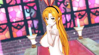 Asuna's Submissive Sensual Striptease in 4K HD