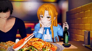 Asuna's Submissive Sensual Striptease in 4K HD