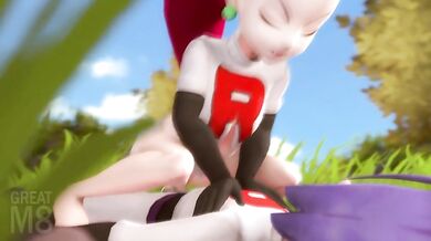 Fucking the Pokemon Trainer and Her Partner: Jessie and James in GreatM8