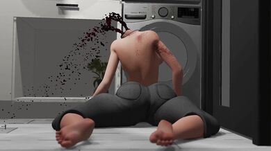 Fucking the Laundress on a Washing Machine [Jizz Geyser]
