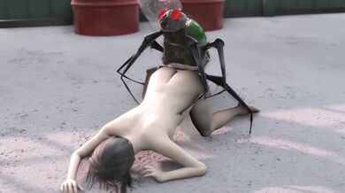 Gigantic Fly Breeds Nerdy Glasses Lass with Luscious Muff in Lakeside Abode!