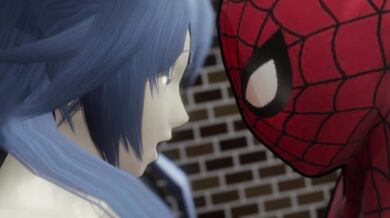 Lucina Gets a Webbing from Spider-Man